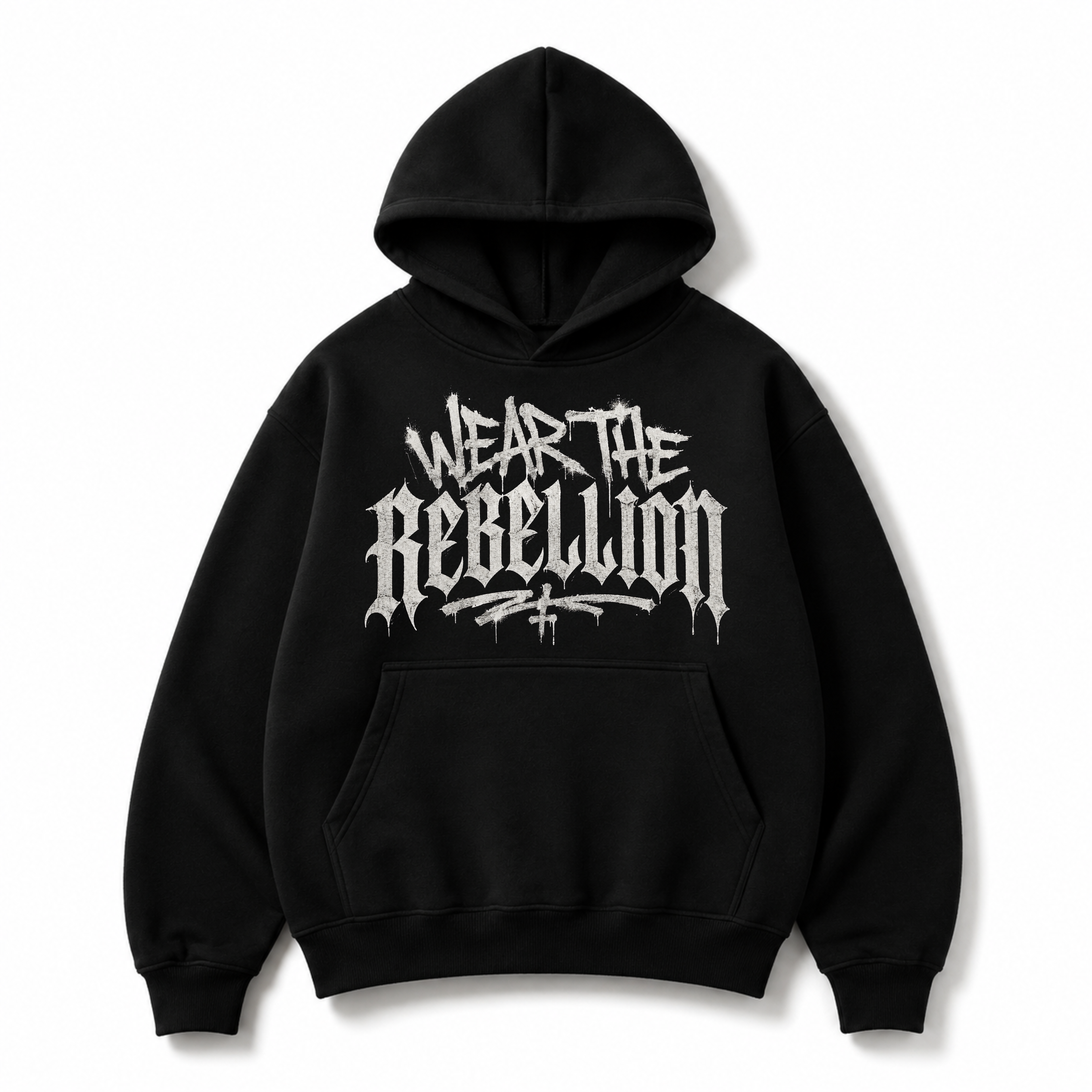 HOODIE PREMIUM 410GR ESTAMPADO FRONTAL WEAR THE REBELLION