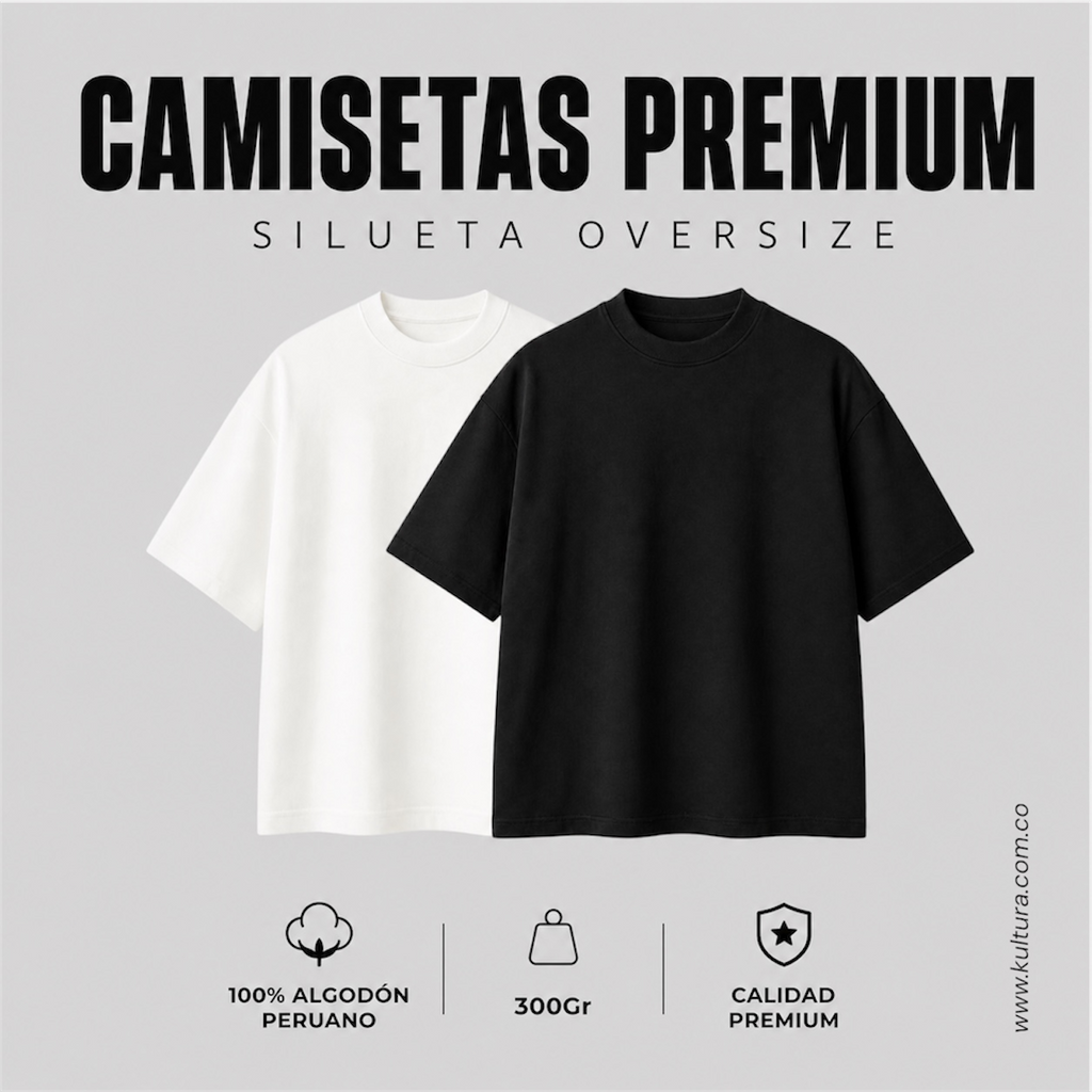 DÚO PACK CAMISETAS BÁSICAS OVERSIZE EXCLUSIVE 300GR